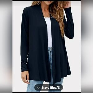 Relaxed Small Navy Blue Long Sleeve Cardigan